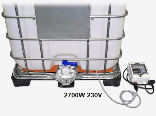 Veemahuti soojendi IBC 1000L konteiner mahuti küttematt plastmahuti veemahuti