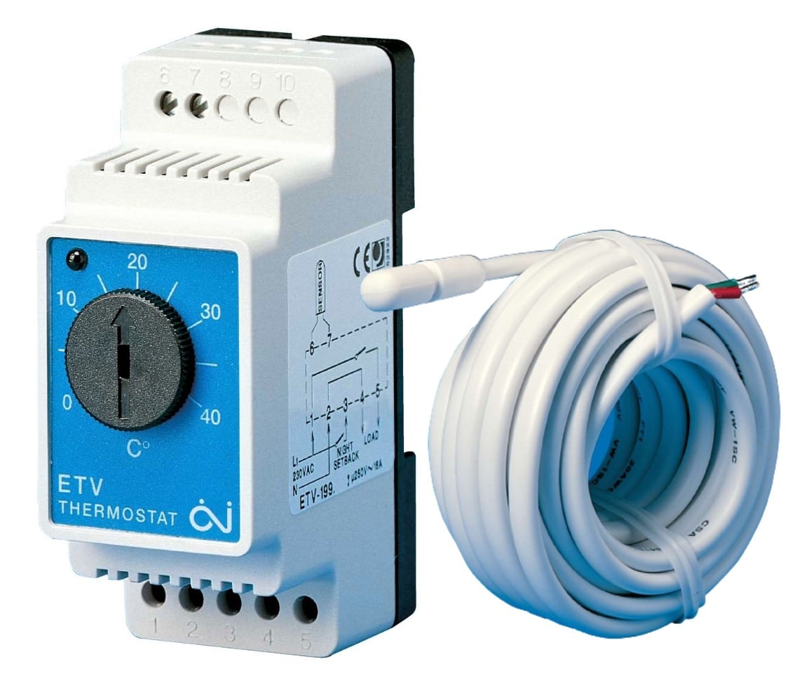 põrandakütte elektrikilpi termostaat DEVIreg 330 OJ ETV-1991 kilbi temperatuuri regulaator