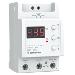 Vihmaveerenni katuse küttekaablite Diferentsiaal kilbi termostaat Terneo SN jää ja lume sulatamise rennikaablite