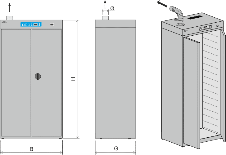 Kuivatuskapp Kuivatuskapp kuivati kuumutuskapp tööstusele tootmisele tööstuslik liha kuivatusahi