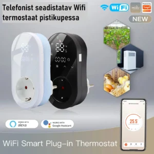 Wifi pistikupesa termostaat pistikupessa õhuanduriga temperatuuri regulaator eemalt distantsilt juhitav Tuya elektriradiaatori BHT-12 veetoru