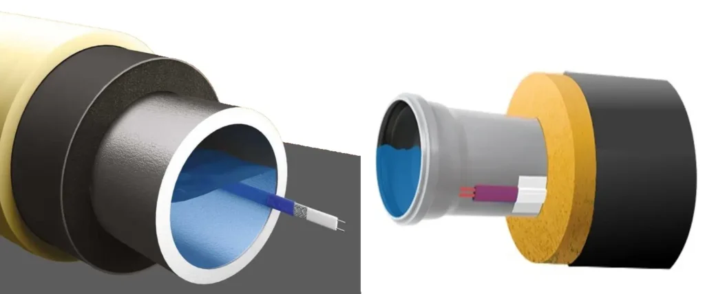 нагревательный кабель для канализации в трубу обогрев греющий кабель для канализации для труб в трубу