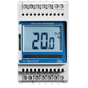 Põrandakütte termostaat digitaalse näiduga DIN-liist kinnitusega OJ ETN4