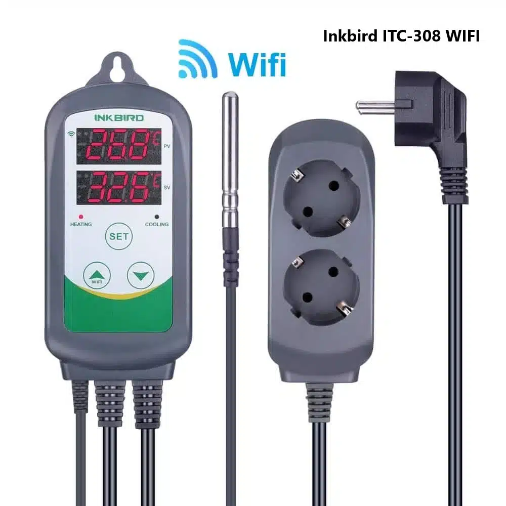 wifi termostaat temperatuuri regulaator Inkbird ITC-308 WIFI boileri pistikuga pistikupessa